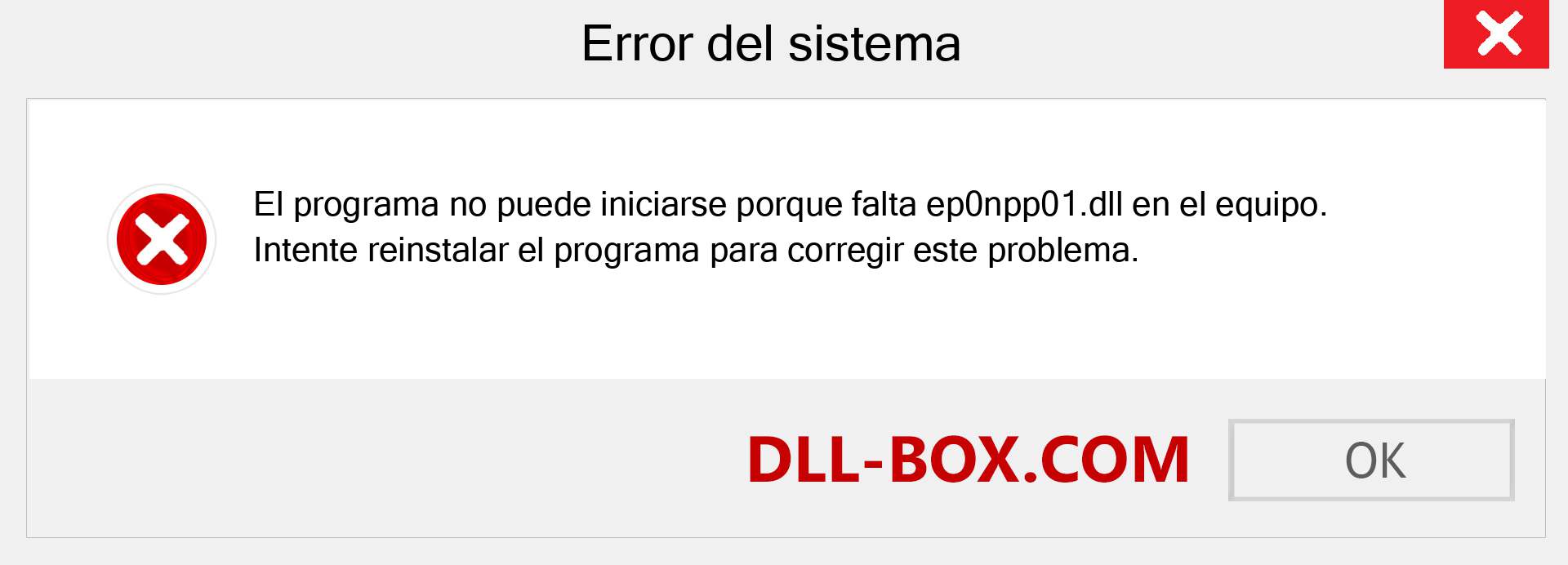 ¿Falta el archivo ep0npp01.dll ?. Descargar para Windows 7, 8, 10 - Corregir ep0npp01 dll Missing Error en Windows, fotos, imágenes